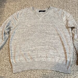 J. Crew Light Gray V-Neck Sweater